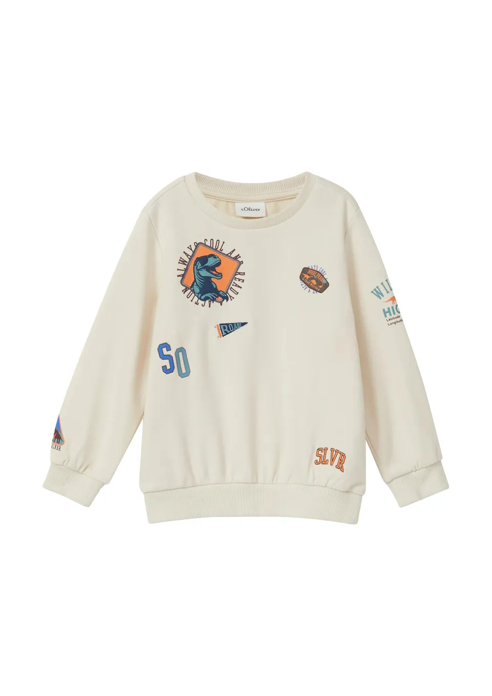 s.Oliver RED LABEL Sweatshirt 3D-Print Stickerei
