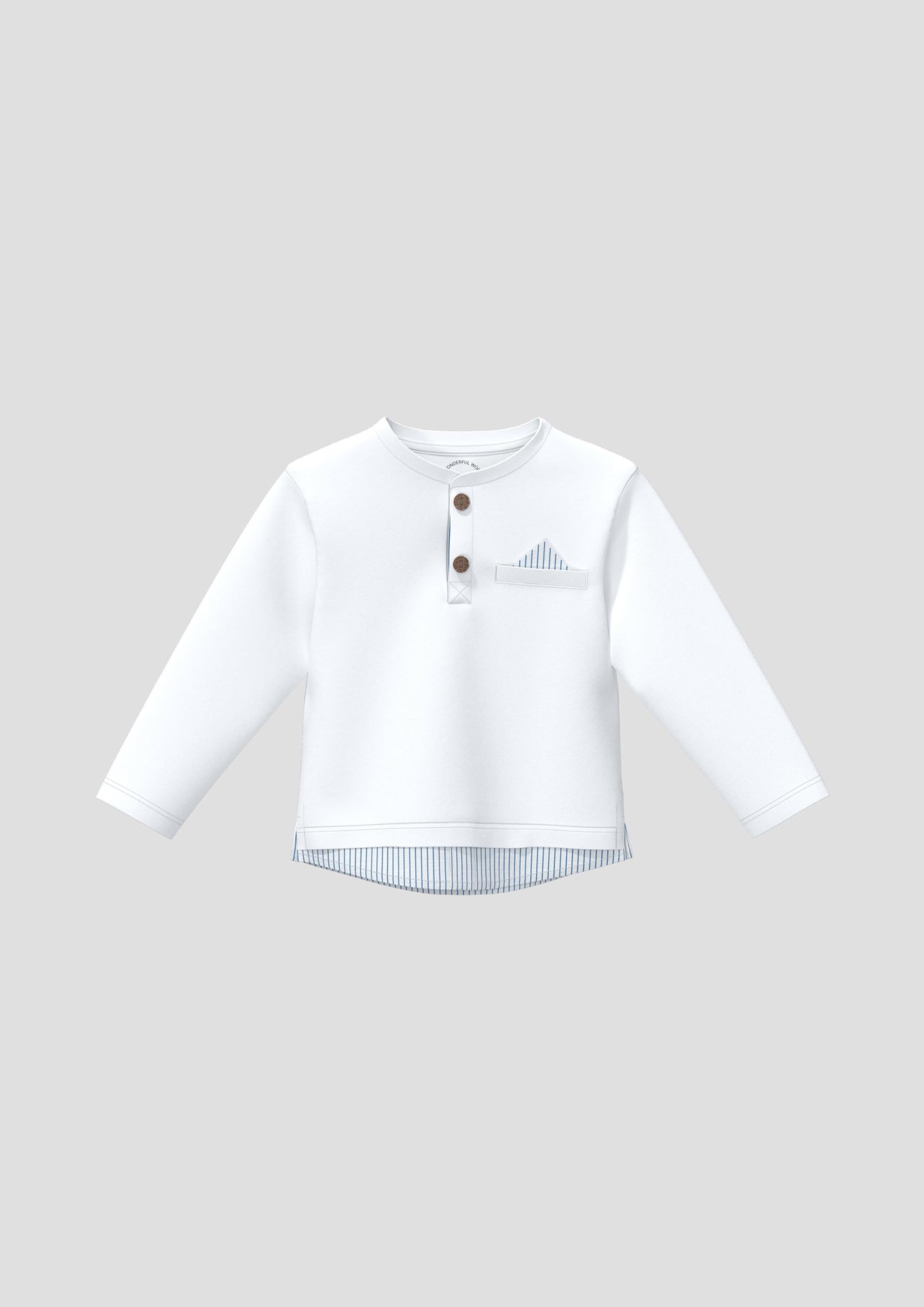 s.Oliver Junior 2175989 Langarmshirt Weiß Gr. 68 Baby