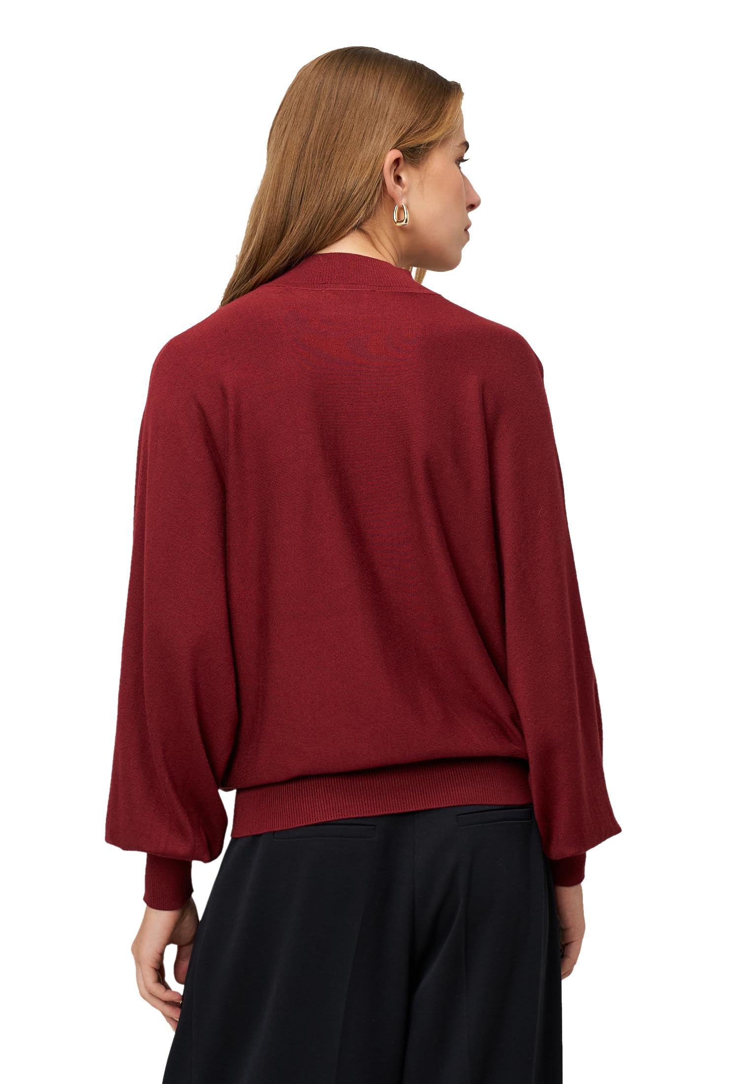 zero Feinstrickpullover Stehkragen Gr.40 Cabernet weich