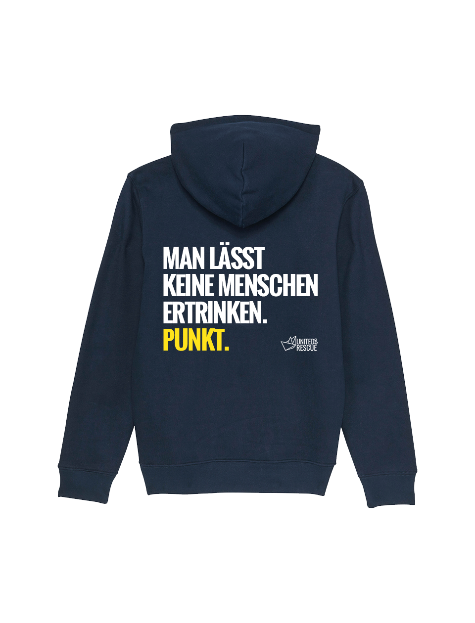 dna merch United4Rescue Man lässt keine Menschen ertrinken Kapuzenpullover