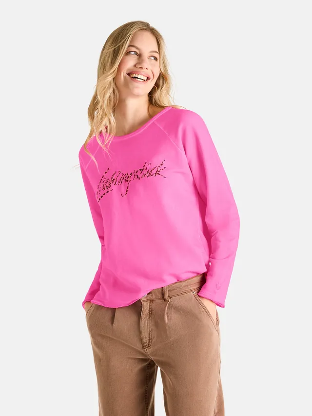 Lieblingsstück TinaL Sweatshirt neon pink aus Baumwollmix
