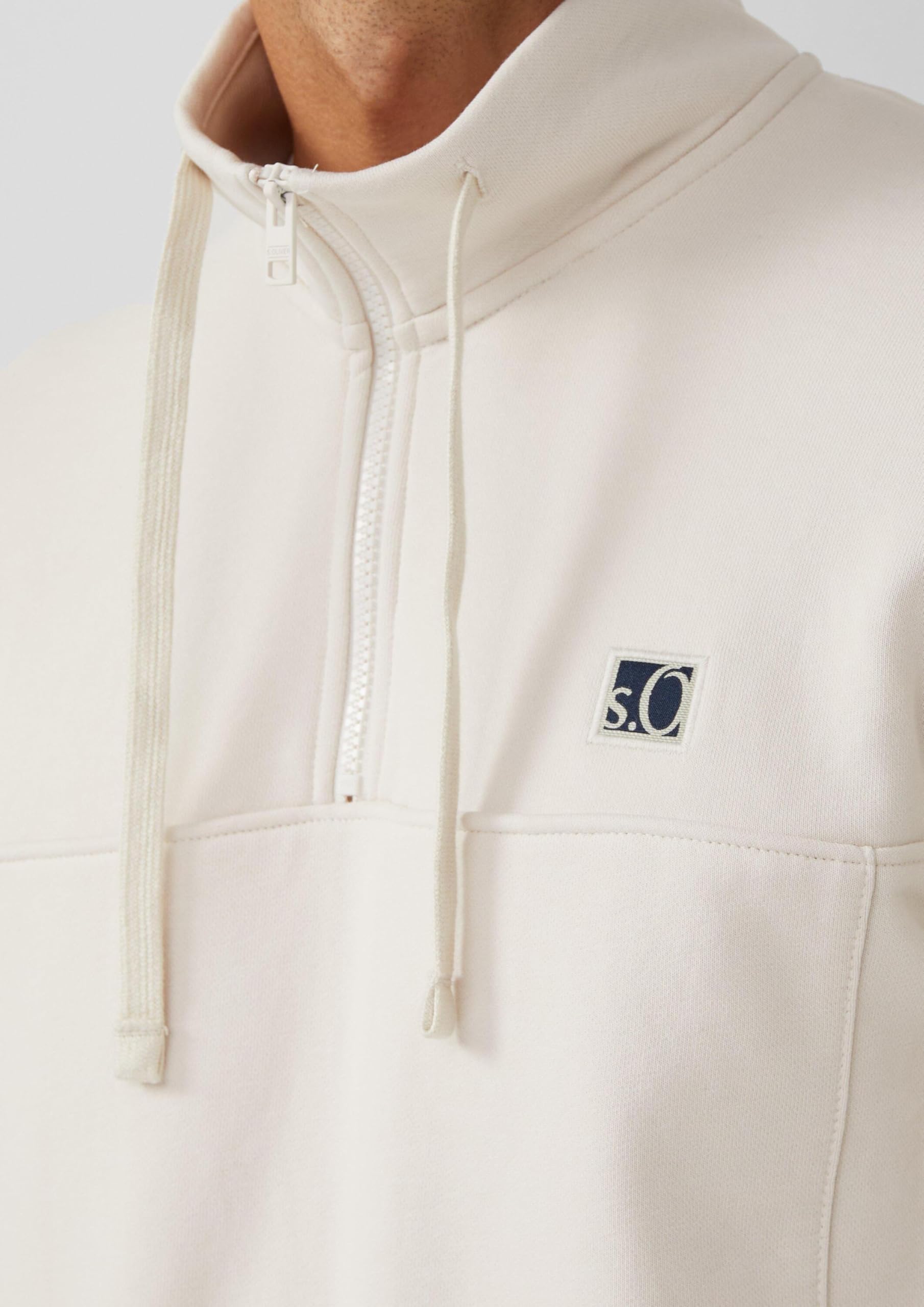 s.Oliver RED LABEL Sweatshirt Stehkragen Eingrifftaschen cognac