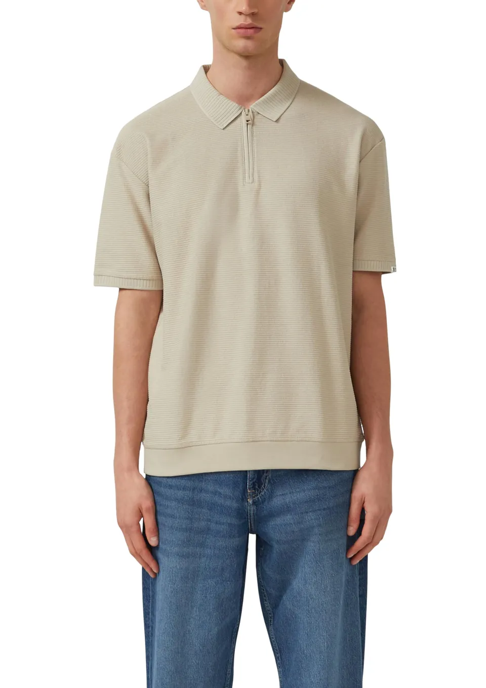 s.Oliver Modern Fit Poloshirt Reissverschluss Braun
