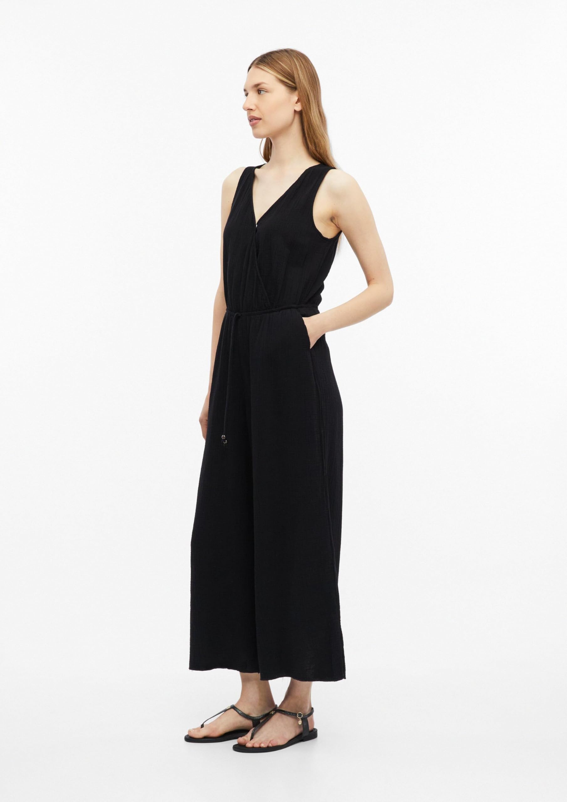 s.Oliver RED LABEL Overall Musselin schwarz 1-teilig