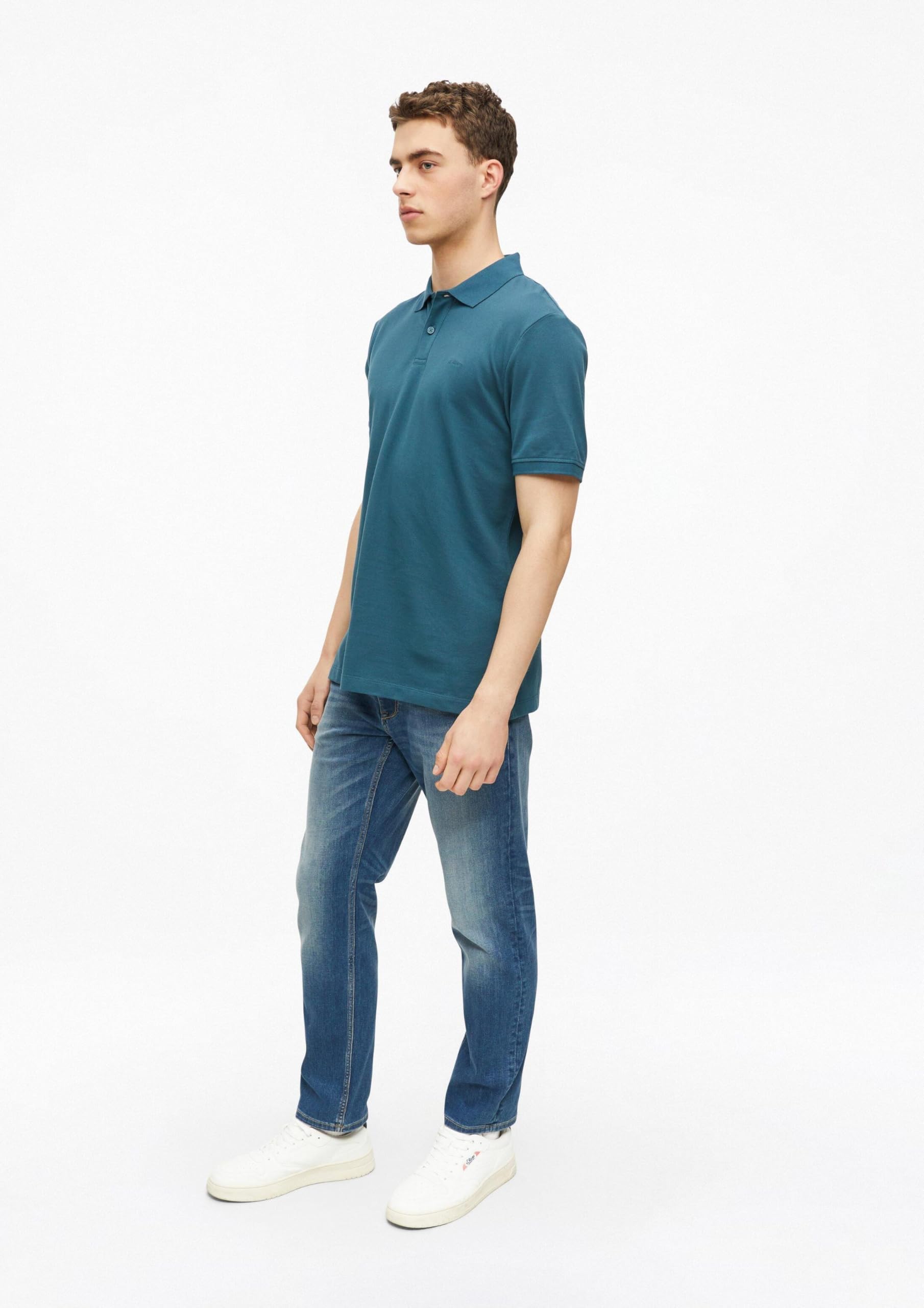 s.Oliver Junior Poloshirt Baumwollpiqué Blau