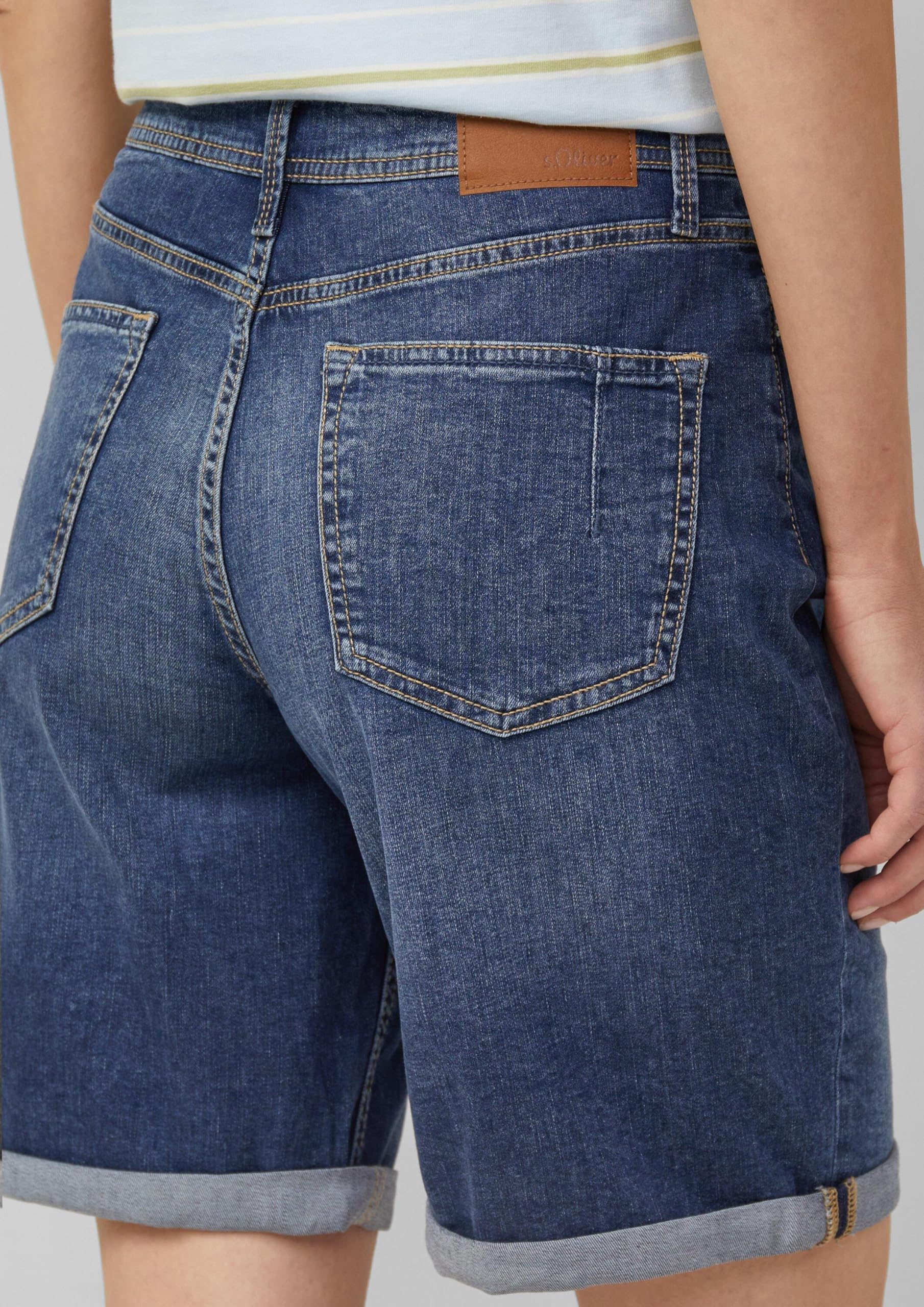 s.Oliver Suri High Rise Jeans-Shorts Bermuda Wide Leg
