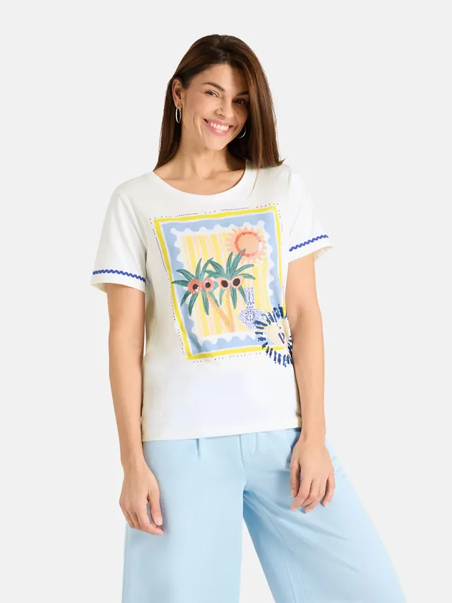Lieblingsstück PaulaL Shirt offwhite Baumwolle Print