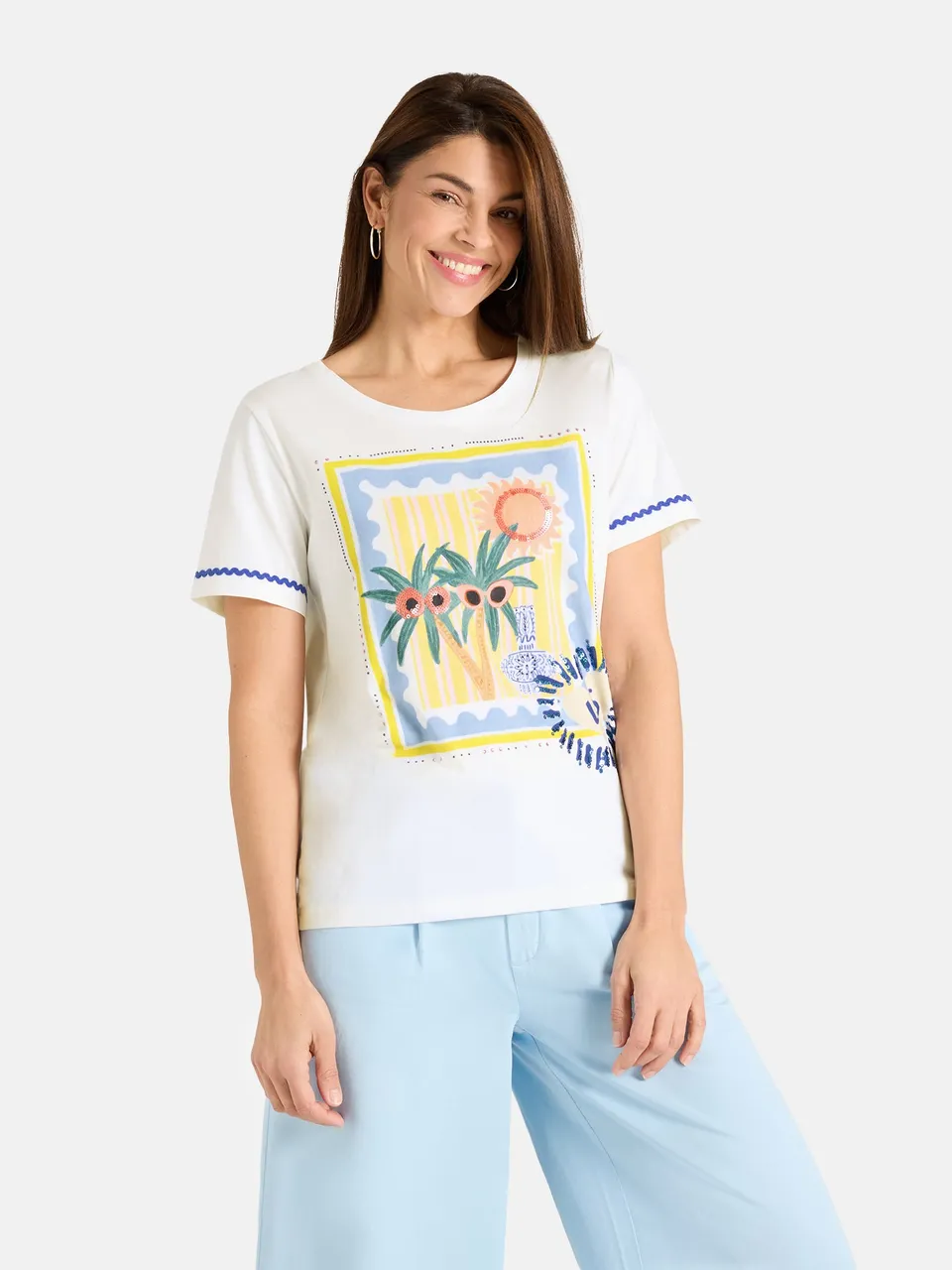 Lieblingsstück PaulaL Shirt offwhite Baumwolle Print