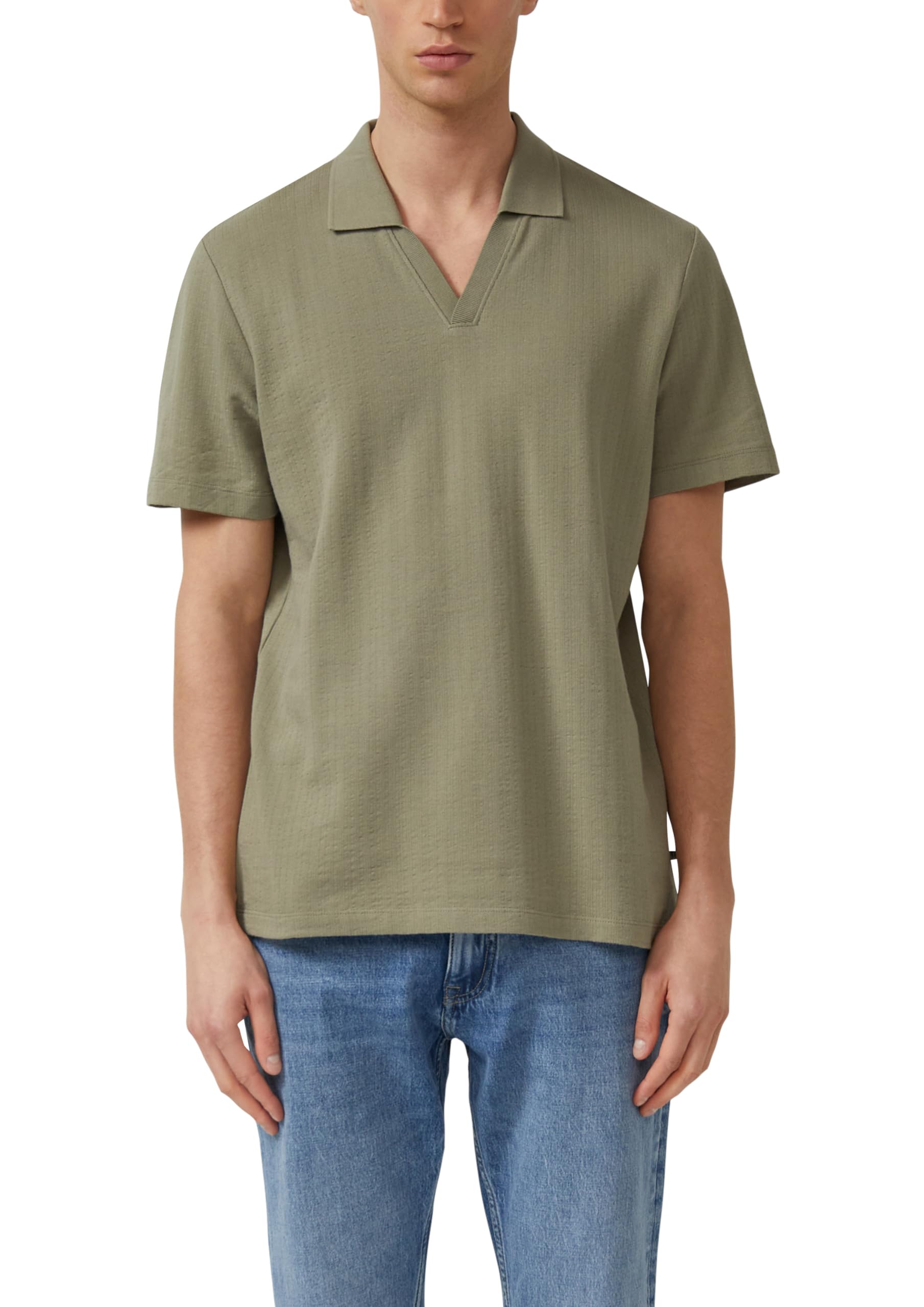 s.Oliver Junior Struktur Poloshirt navy reine Baumwolle