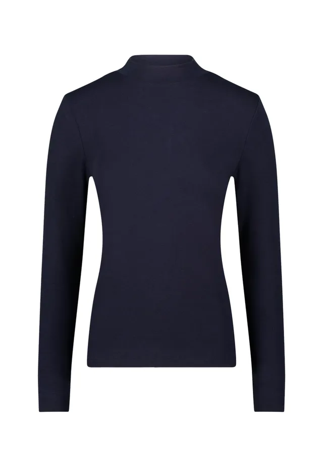zero Langarmshirt Stehkragen Hydrangea Gr. 38