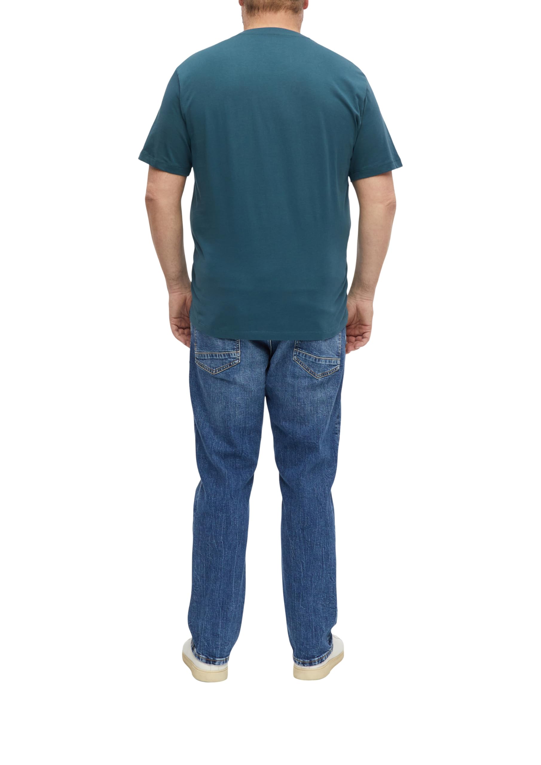 s.Oliver Big Size Fit Herren T-Shirt Label-Print Jersey