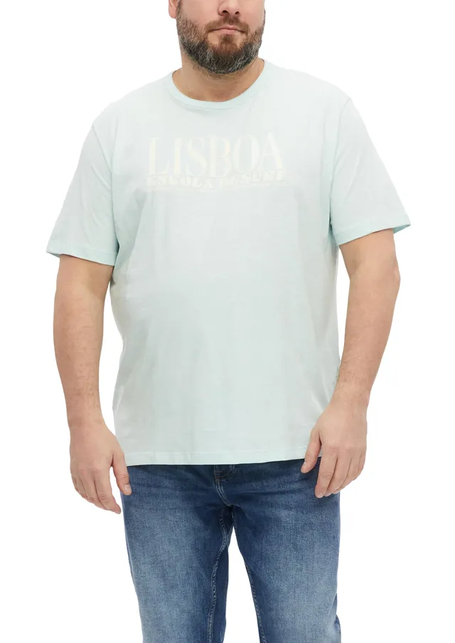 s.Oliver 2181139 T-Shirt Frontprint XXL Blue Green Baumwolle