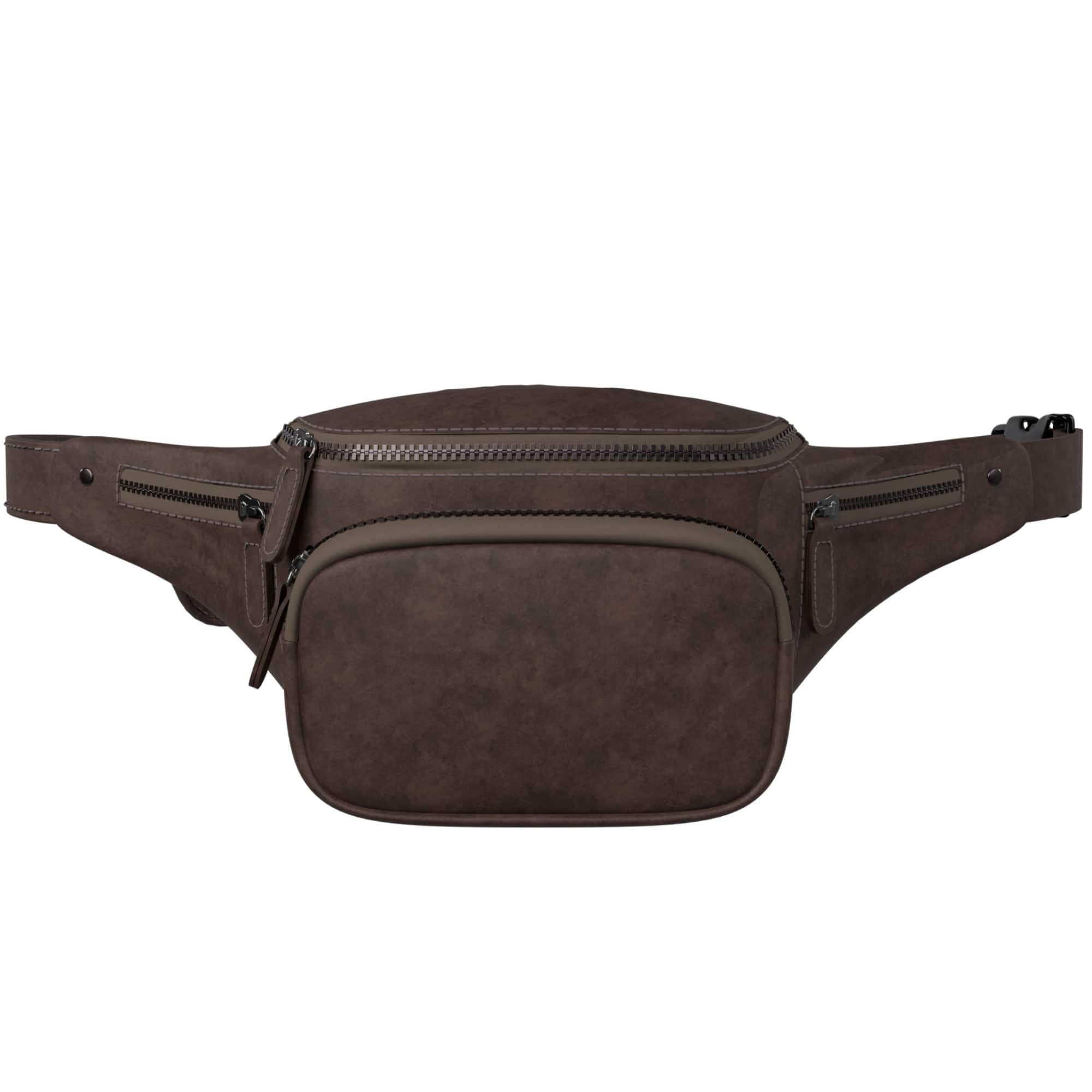 BEZLIT 30654 Bauchtasche Braun Echtleder Crossbody