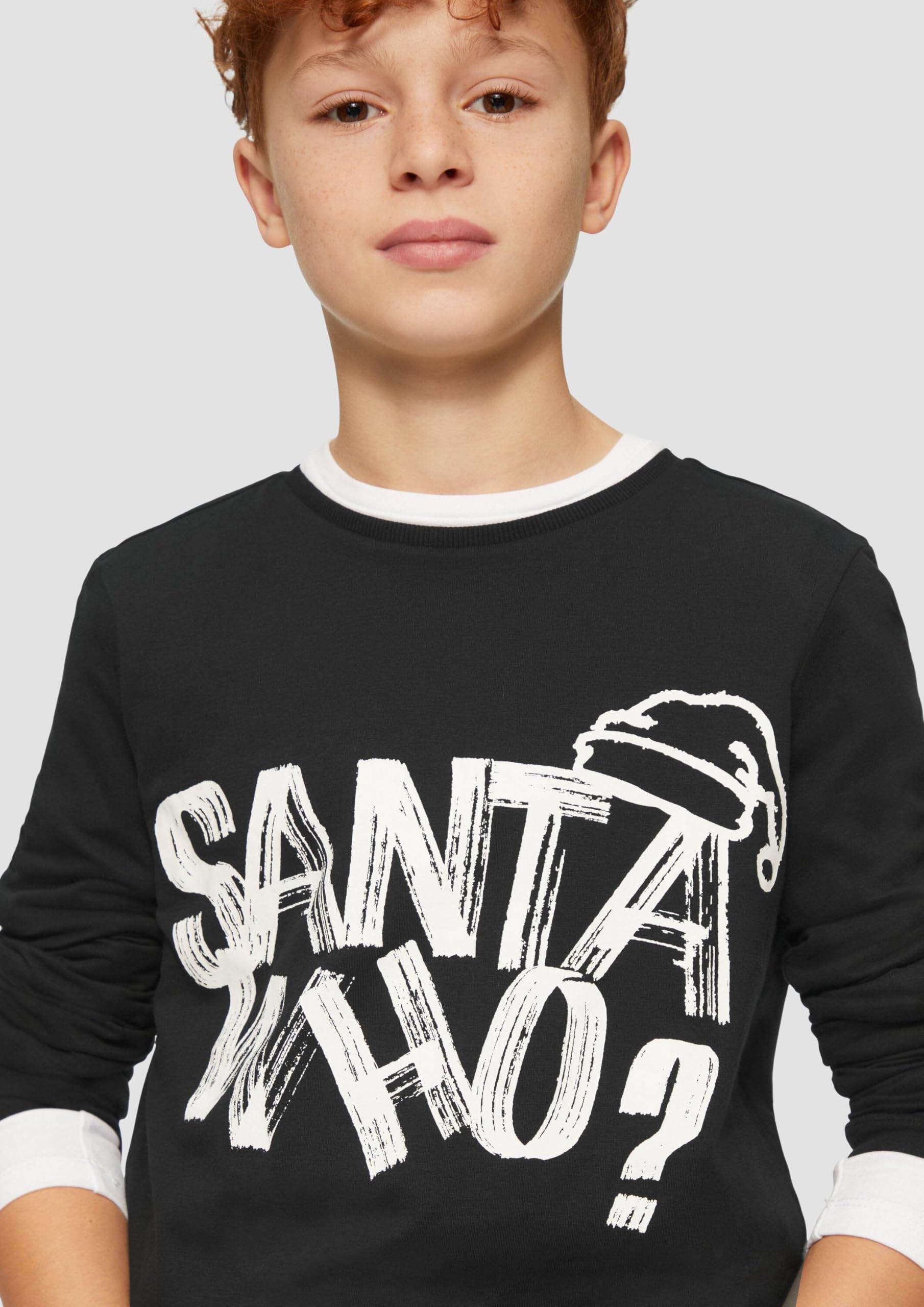 s.Oliver 2156754 Langarmshirt schwarz 146-152 mit Frontprint