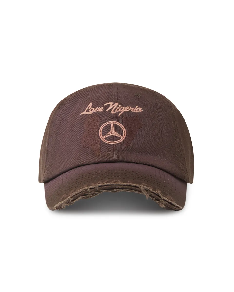 Mowalola Love Nigeria Cap Denim bestickt One Size