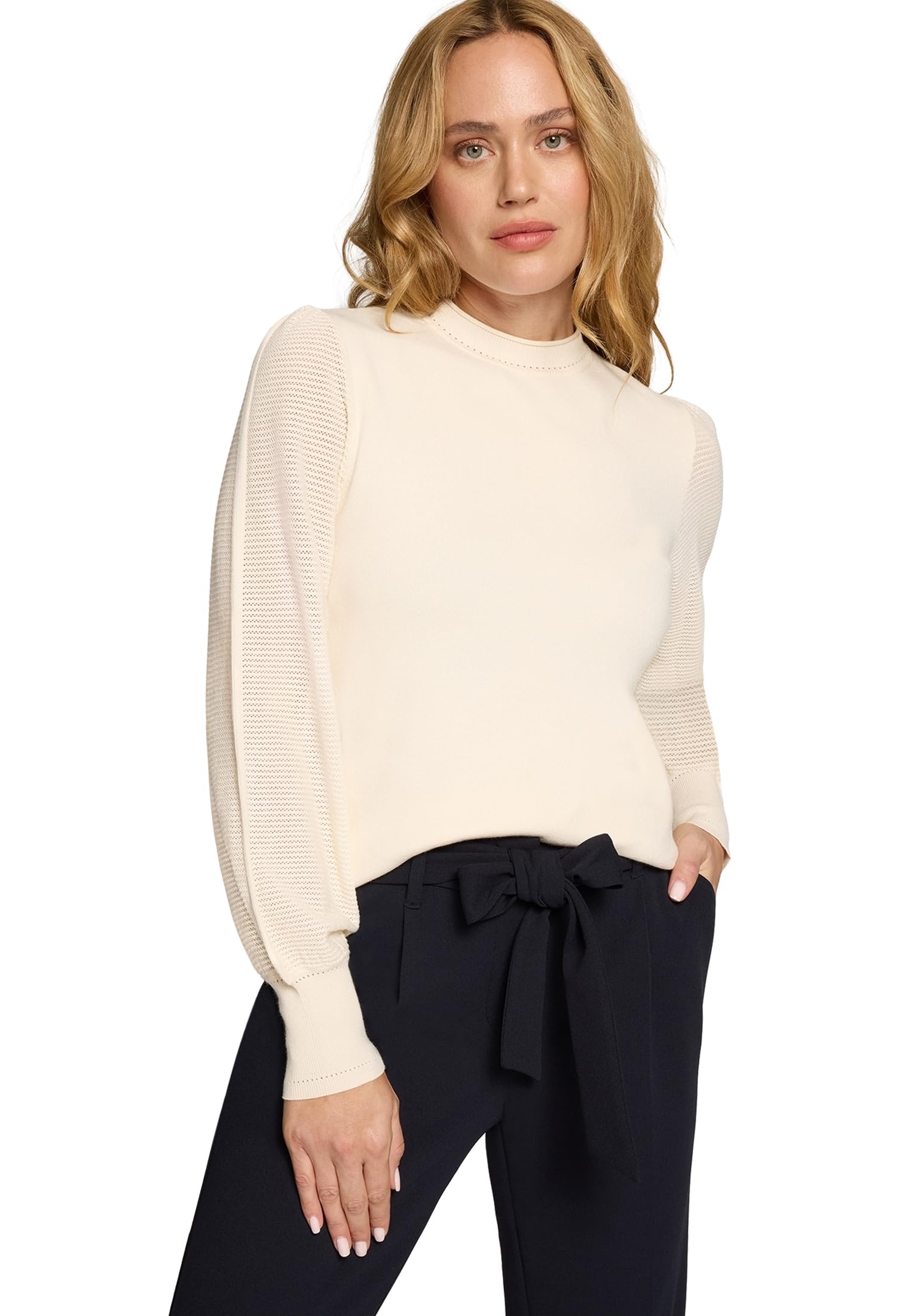 zero Pullover hoher Kragen Damen Eggnog Gr.40