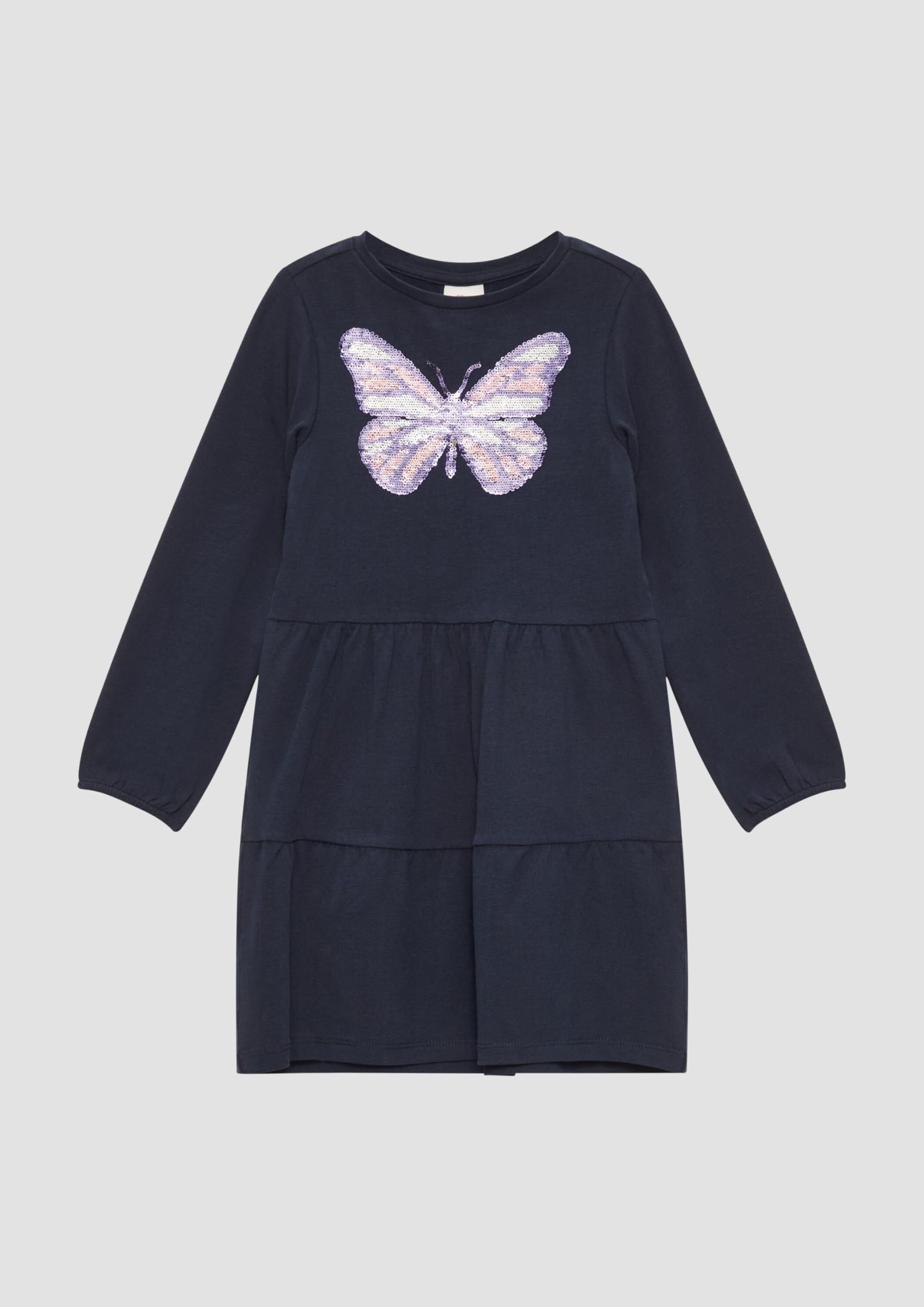 s.Oliver Junior Midikleid Wendepailletten Baumwolle lavendel 122