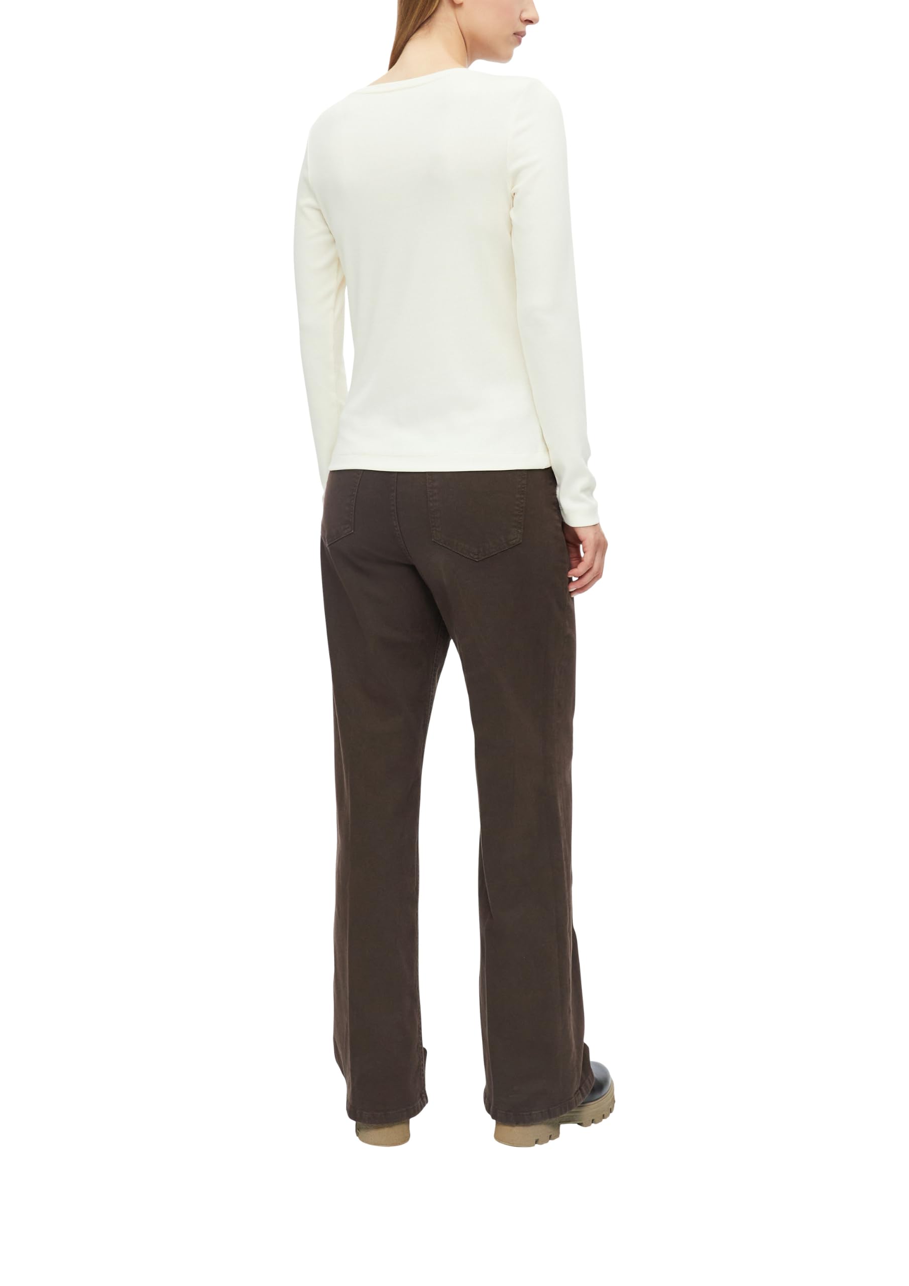 s.Oliver RED LABEL Ripp-Langarmshirt Slim Fit Knopfleiste