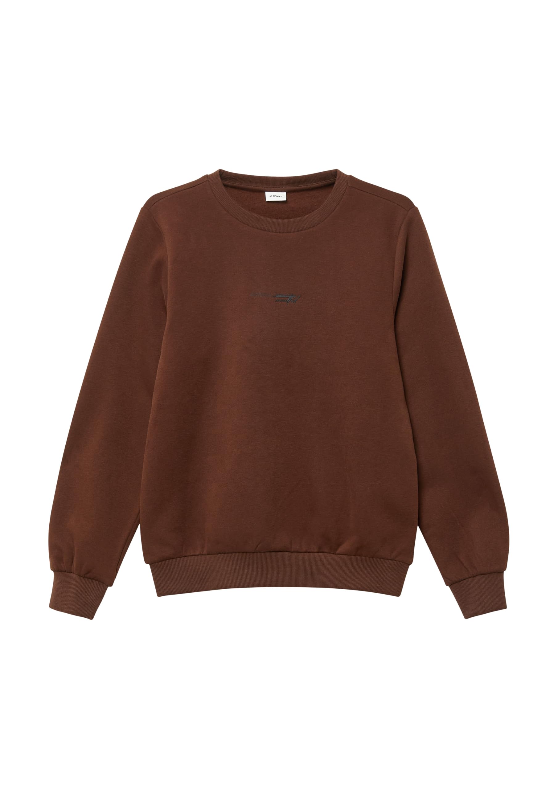 s.Oliver Red Label Sweatshirt mit Print kuschelig schwarz