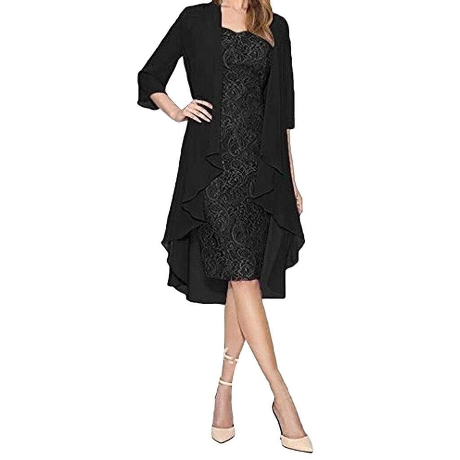 Singular AG Cocktailkleid zweiteilig Marine knielang