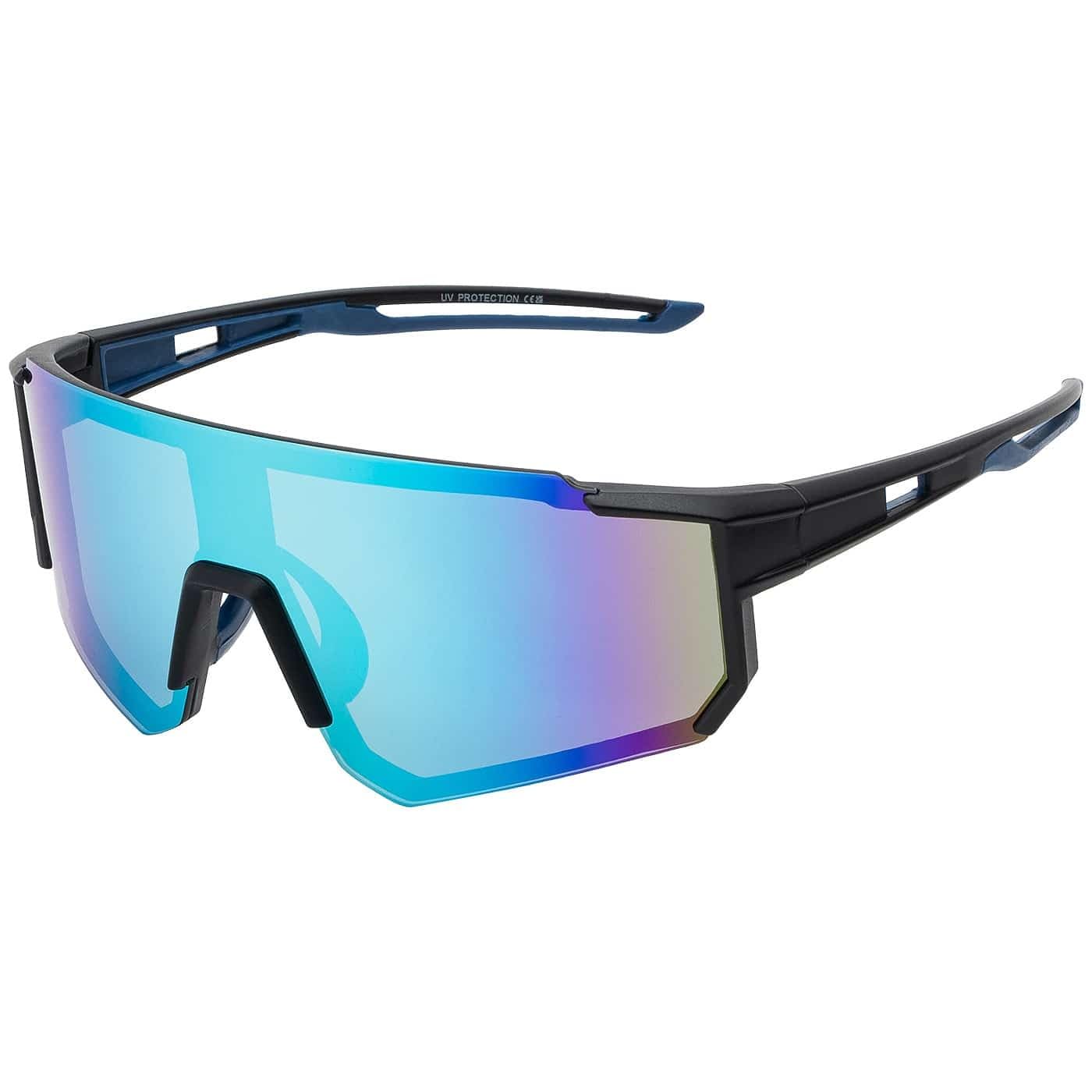 BEZLIT Shield Sonnenbrille Unisex Grün Rot verspiegelt Kat.3