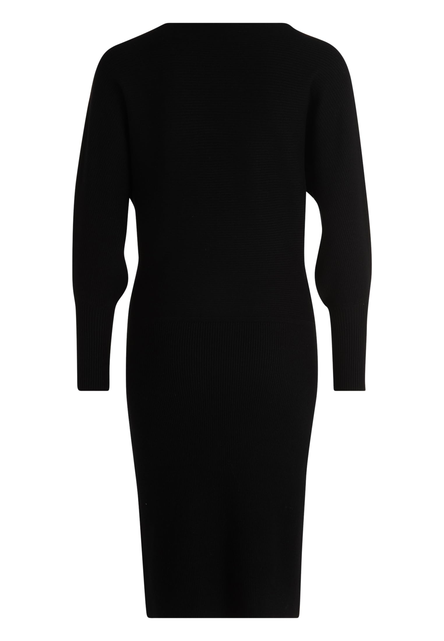 zero Strickkleid U-Boot-Ausschnitt 40 Black Beauty midi