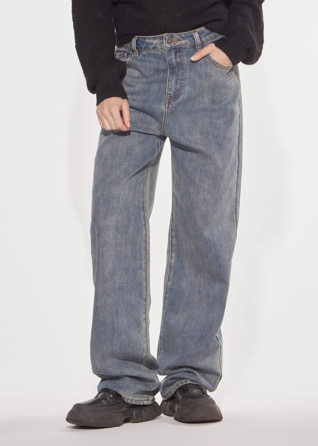 Denny Rose Boy Fit Jeans hellblau Washed