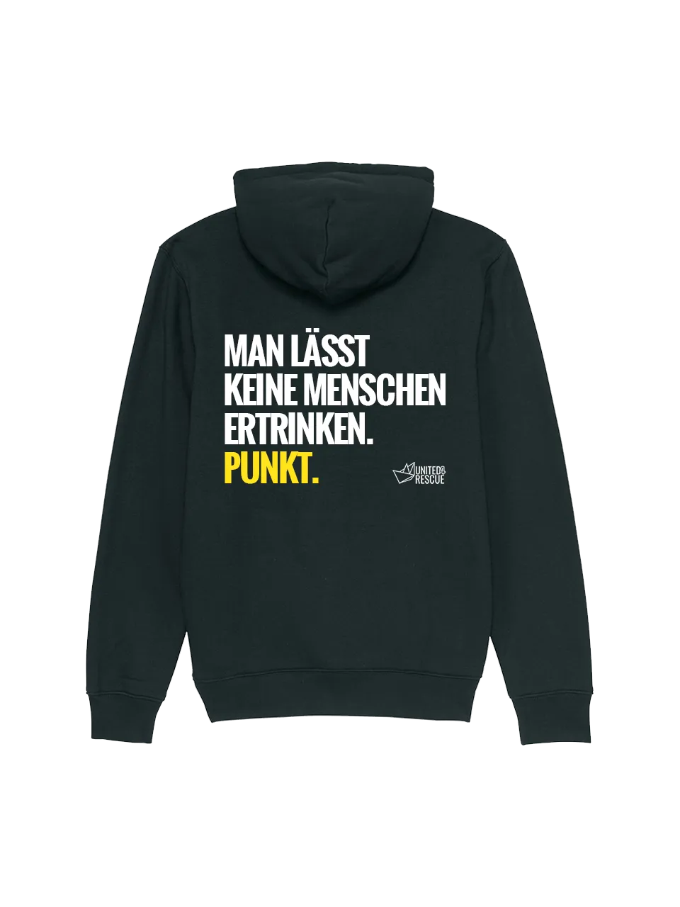 dna merch United4Rescue Man lässt keine Menschen ertrinken Kapuzenpullover