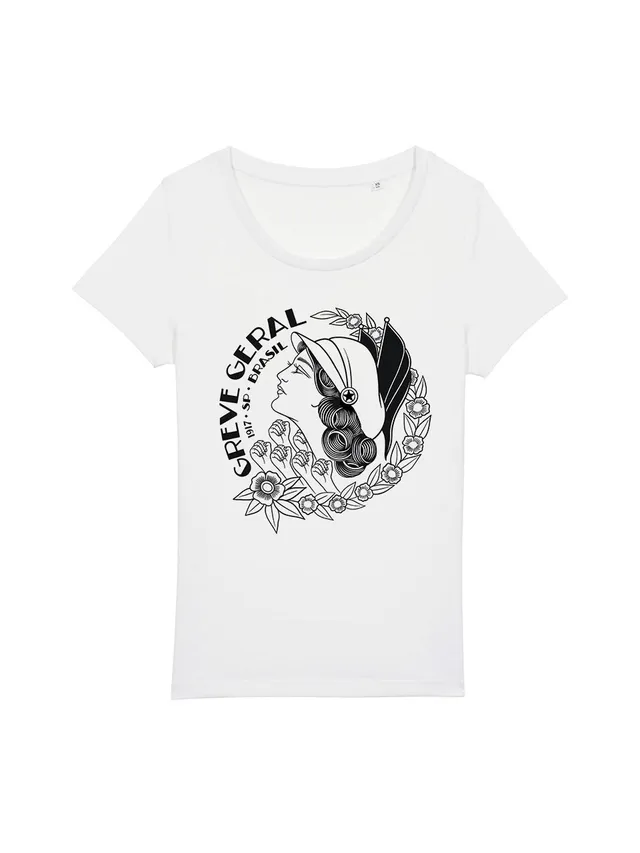 dna merch Greve Geral SP 1917 Frauen T-Shirt Schwarz Bio