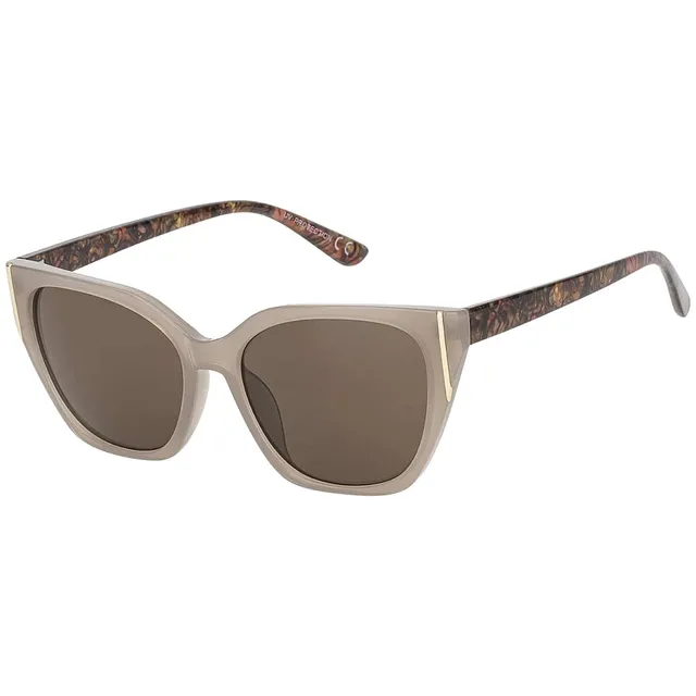 BEZLIT Cat Eye Damen Sonnenbrille Taupe UV400 groß