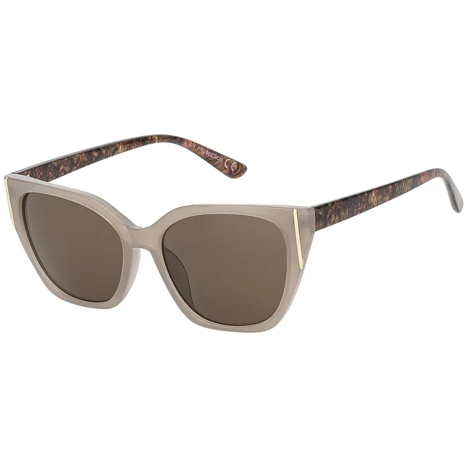 BEZLIT Cat Eye Damen Sonnenbrille Taupe UV400 groß