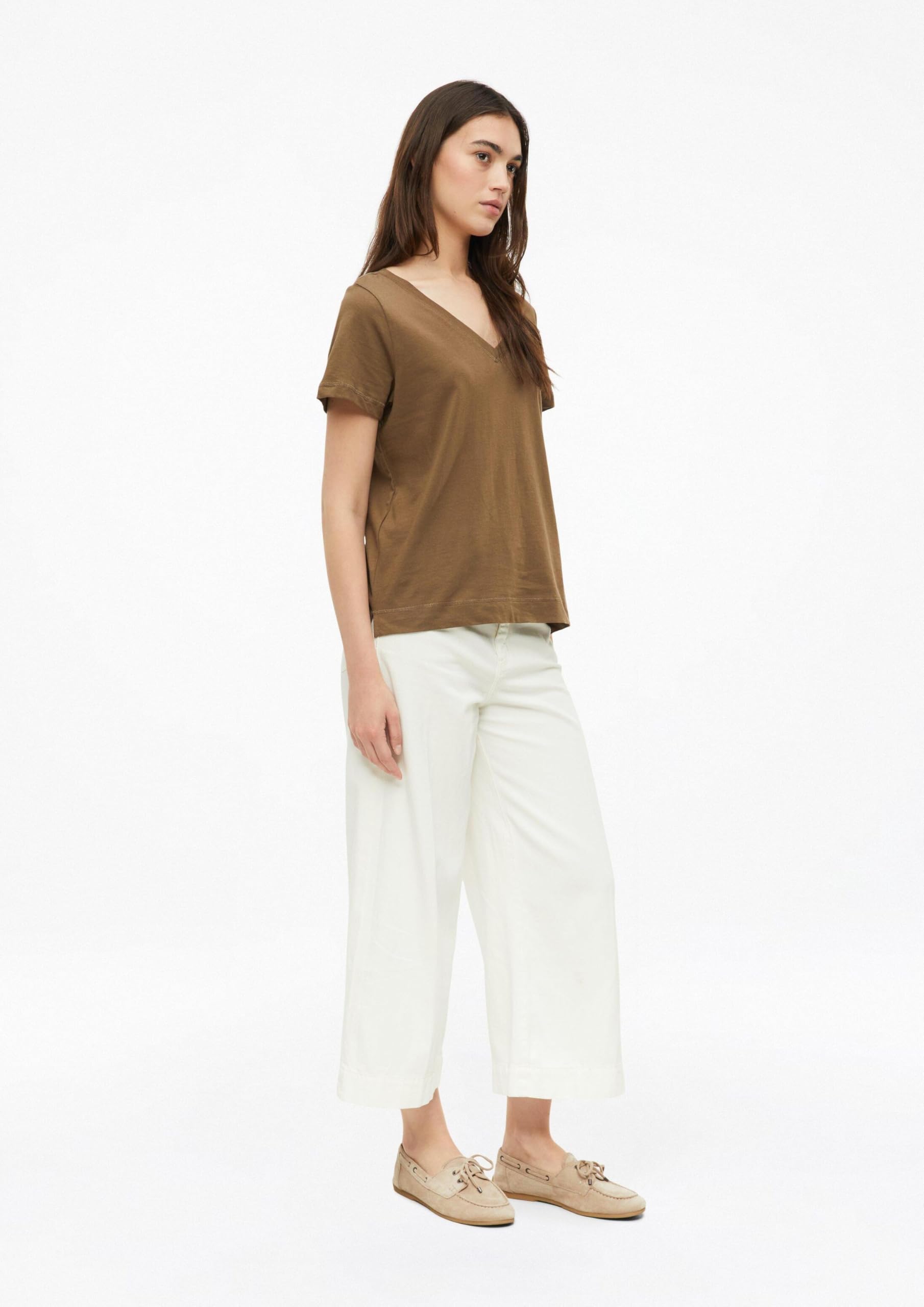 s.Oliver Red Label T-Shirt 44 beige aus Baumwolle