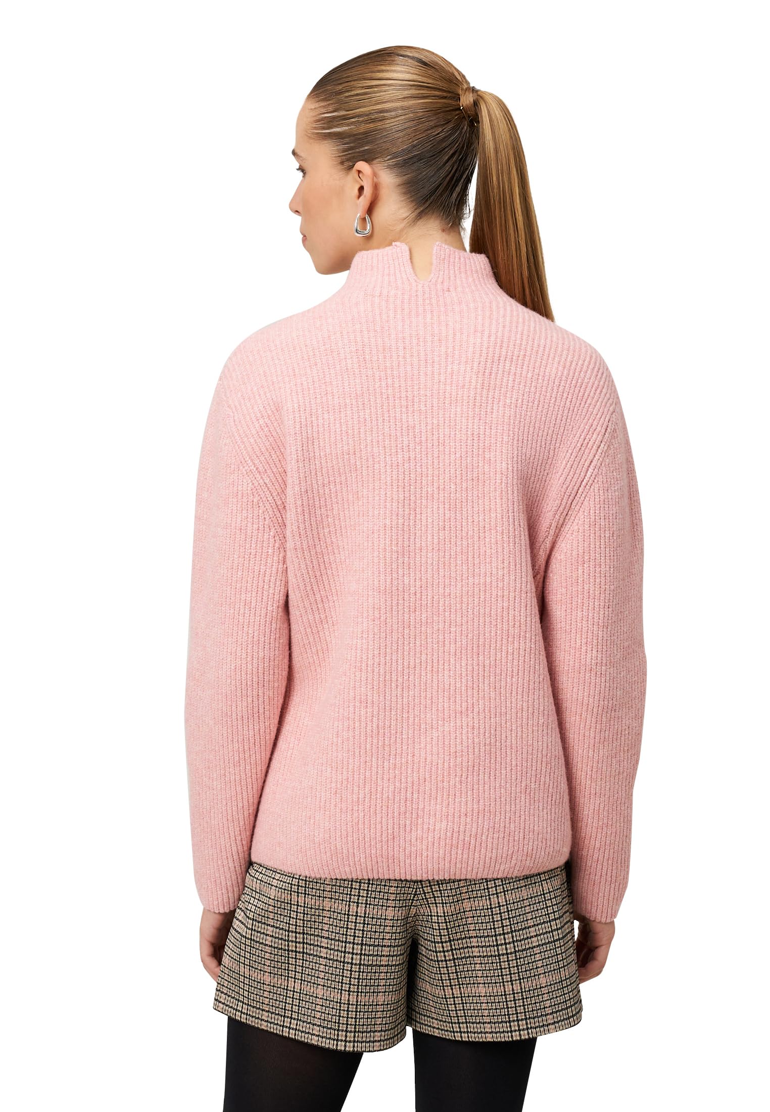 zero Strickpullover mit Stehkragen Rose Gr.40 Melange