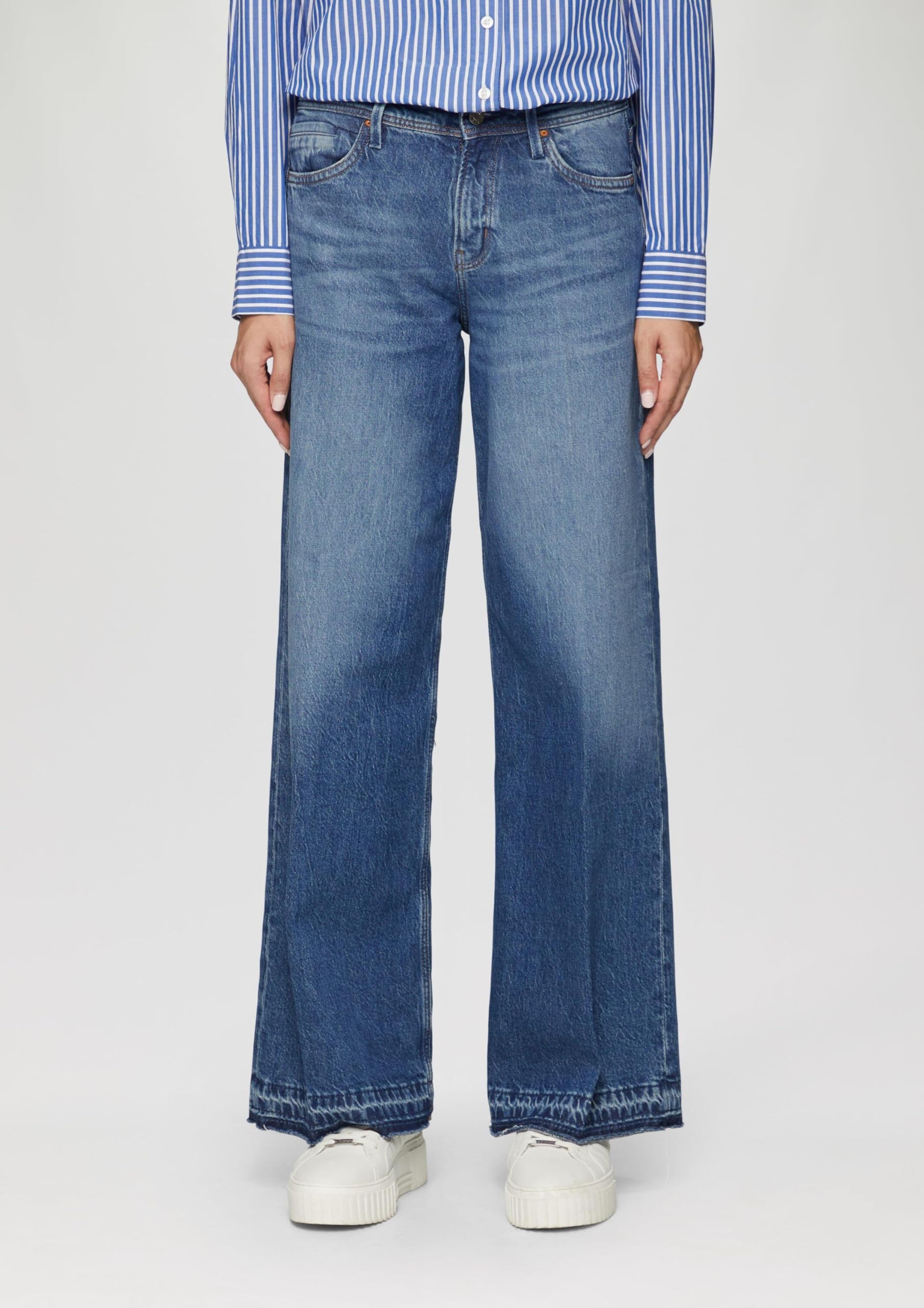 s.Oliver Suri Wide Leg Jeans 40W 32L Low Rise Denim