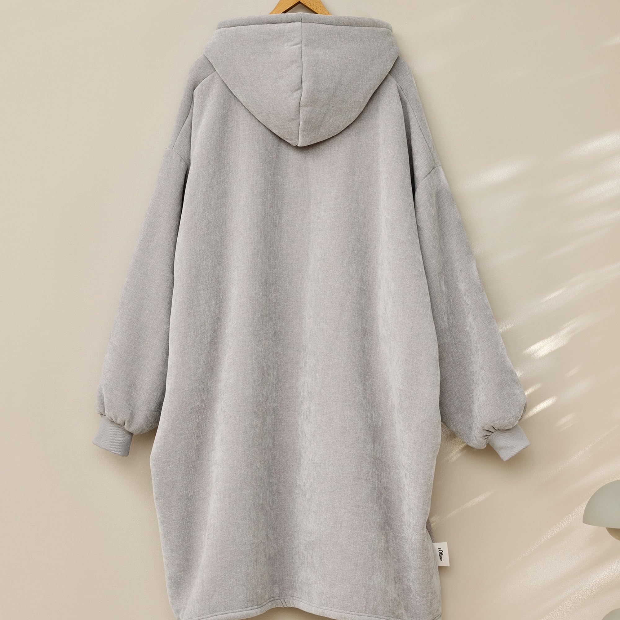 s.Oliver Lounge Hoodie Polyesterflausch grau Einheitsgröße