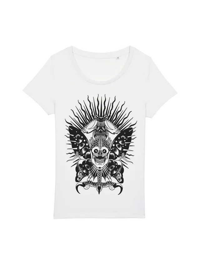 dna merch Loco Sailor Scary Butterfly Damen T-Shirt Biobaumwolle