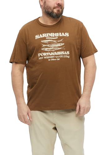 s.Oliver Big Size T-Shirt Flammgarn Frontprint Baumwolle