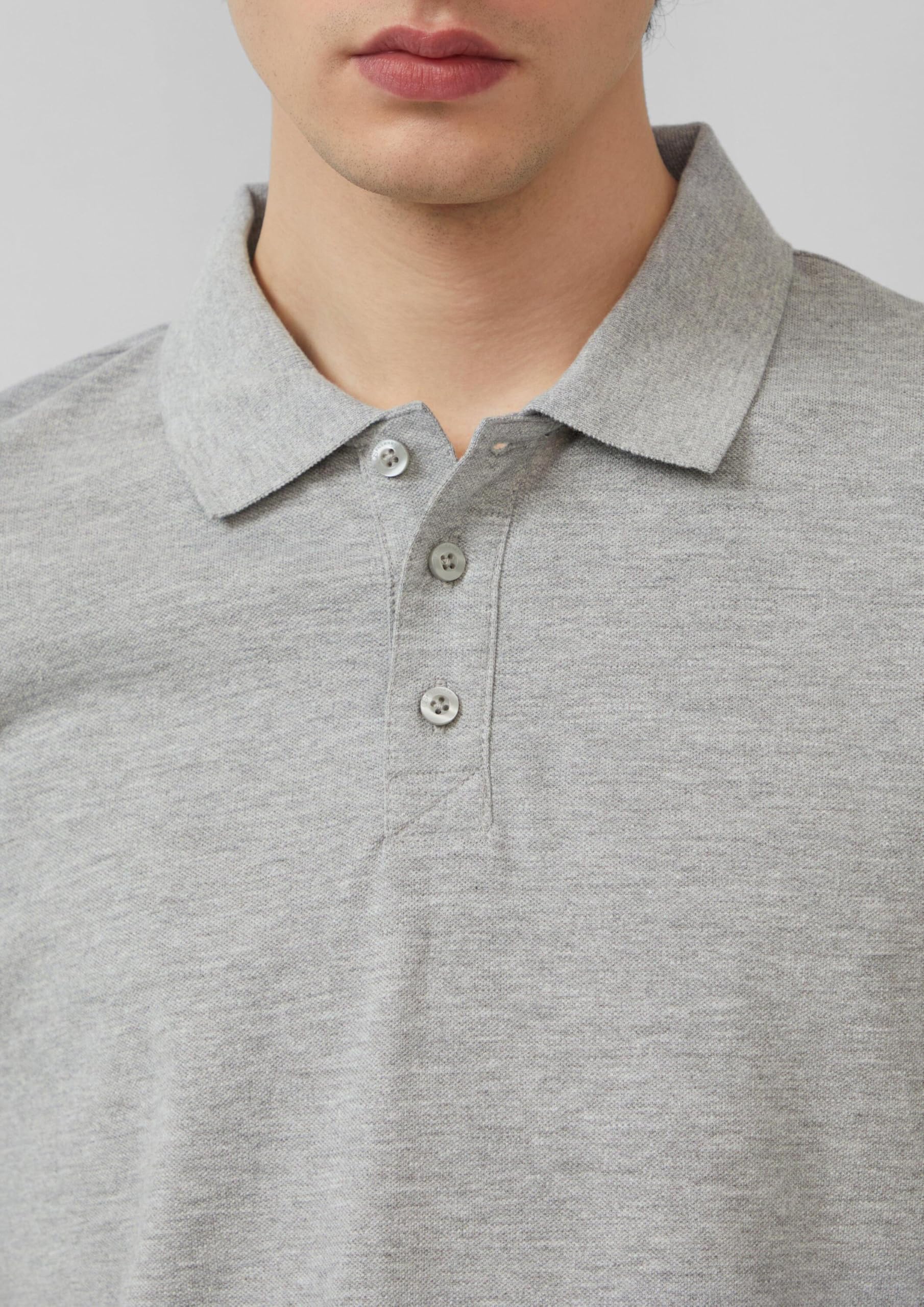 s.Oliver QS 2165559 Polo Shirt L Grau Meliert