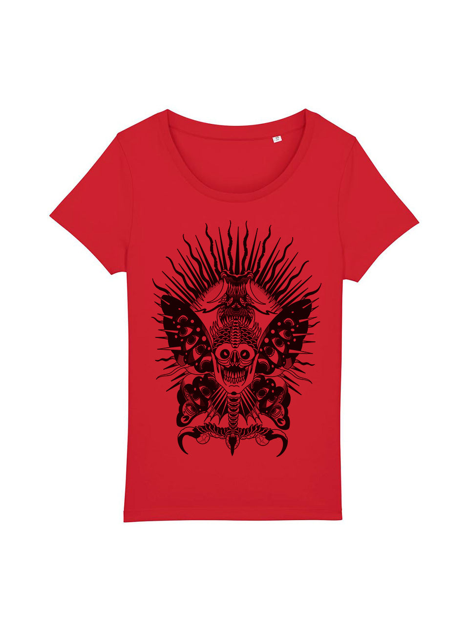 dna merch Loco Sailor Scary Butterfly T-Shirt Damen weiß Biobaumwolle