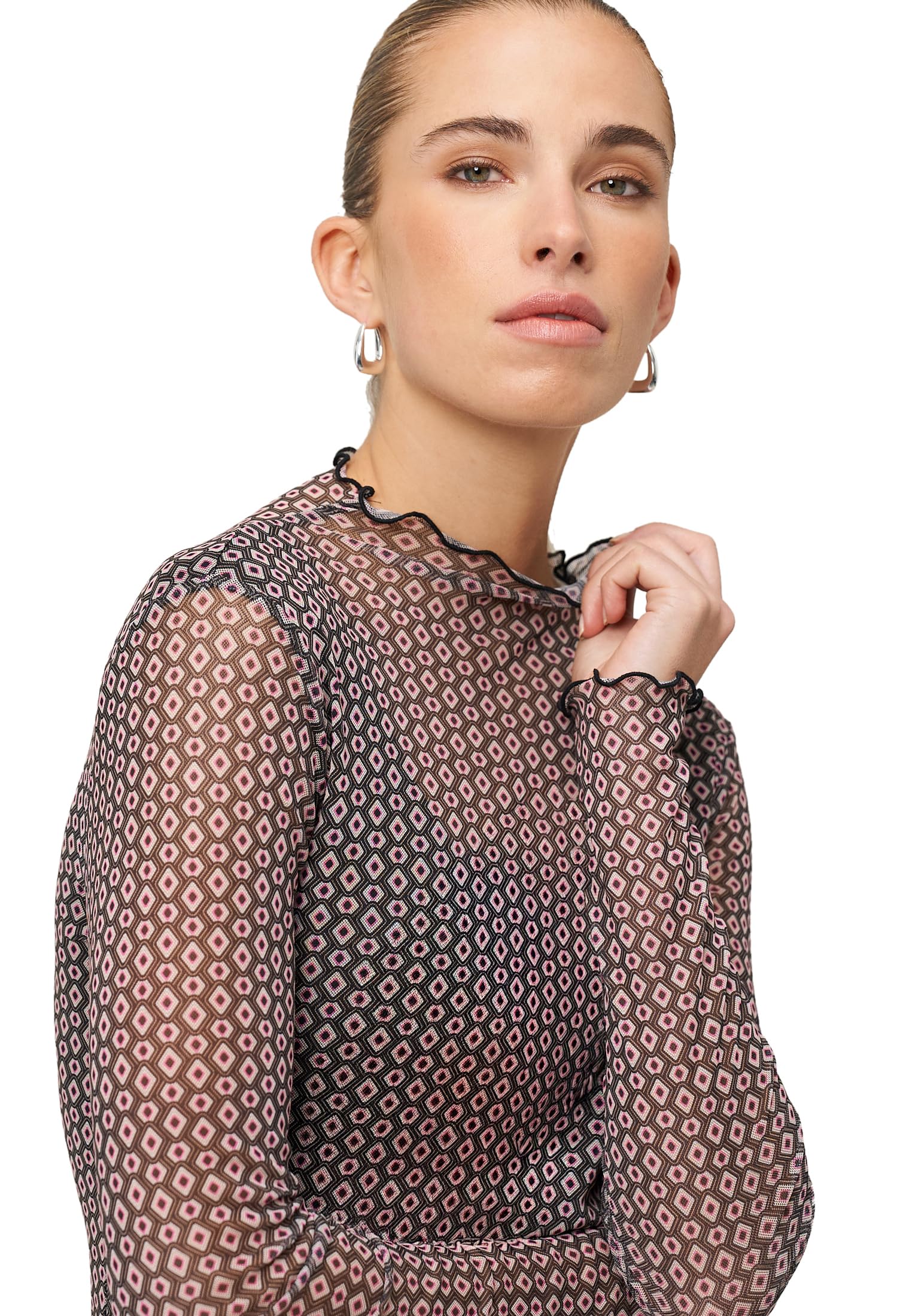 zero Mesh-Shirt Print Damen Gr. 40 grafisch
