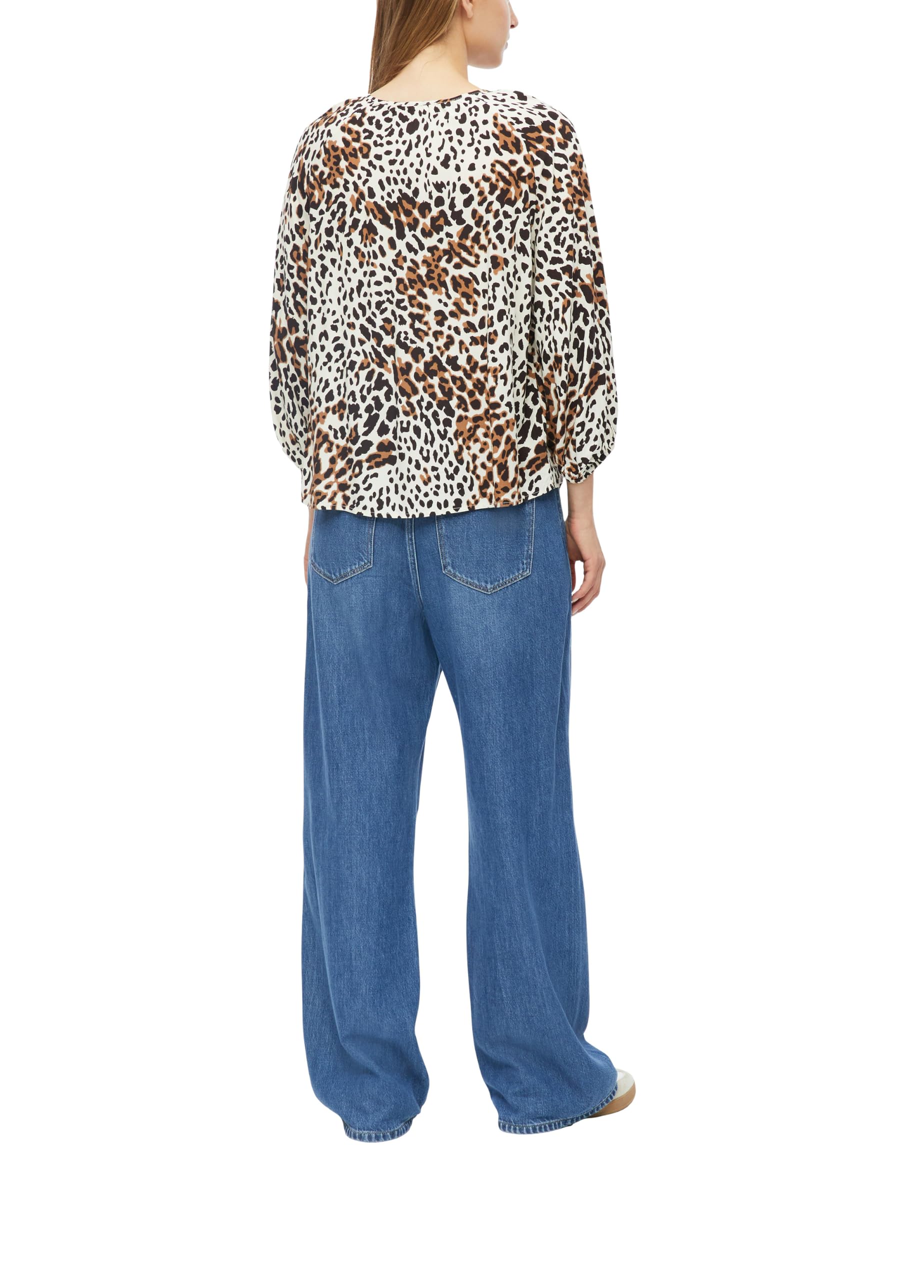 s.Oliver Bluse Relaxed 36 Dunkelblau Print