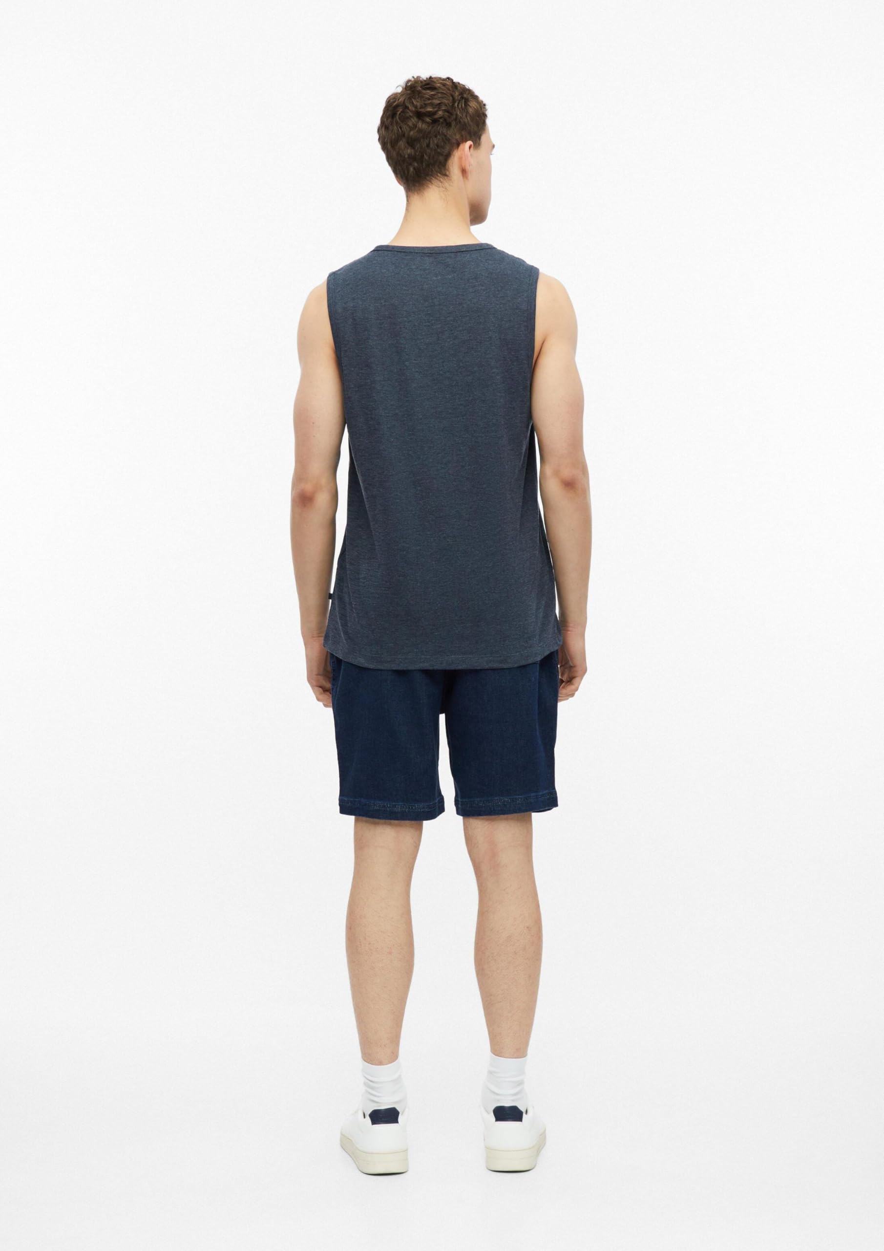 s.Oliver Tanktop Herren Regular Baumwollmix dunkelblau
