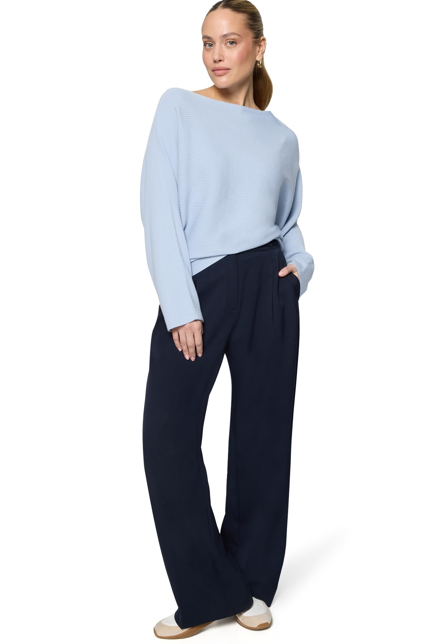 zero Strickpullover U-Boot-Ausschnitt Soft Chambray Gr.40
