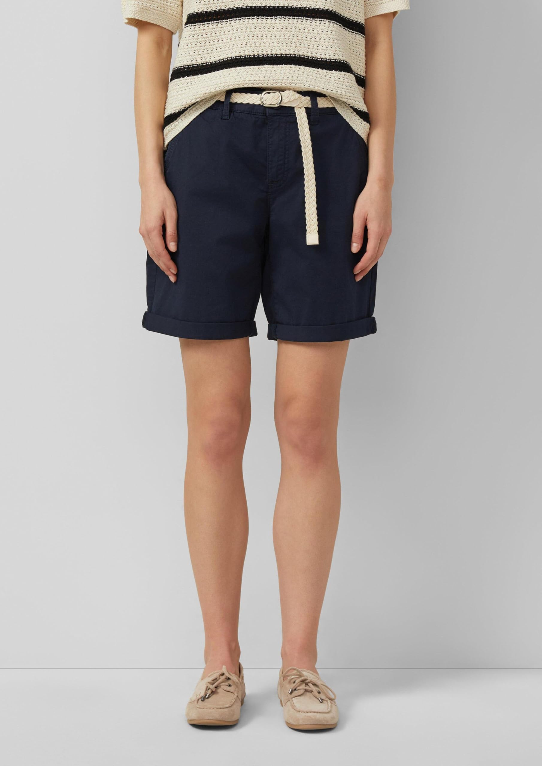 s.Oliver RED LABEL Shorts 46 Gürtel Garment Dye