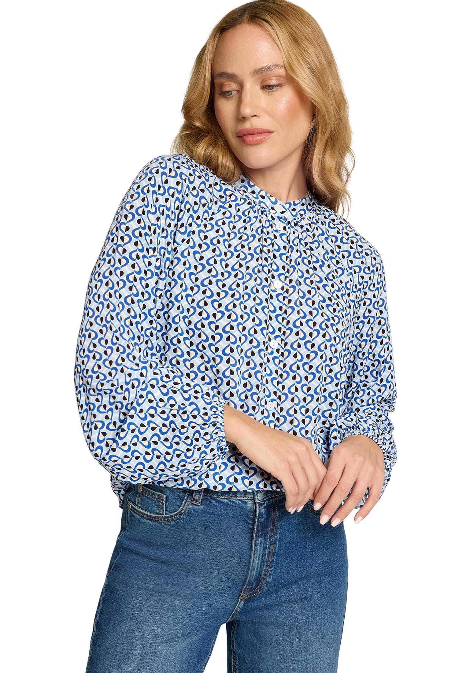 zero Bluse mit Grafikdruck Damen gemustert alltagstauglich
