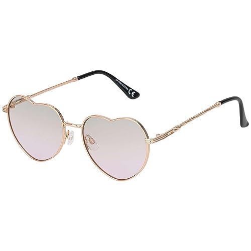 BEZLIT Herz Sonnenbrille Braun-Blau Metall Verlauf