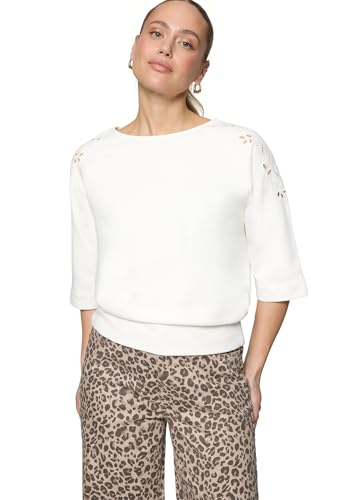 zero Sweatshirt mit Lochmuster Gr.38 Patch Cream
