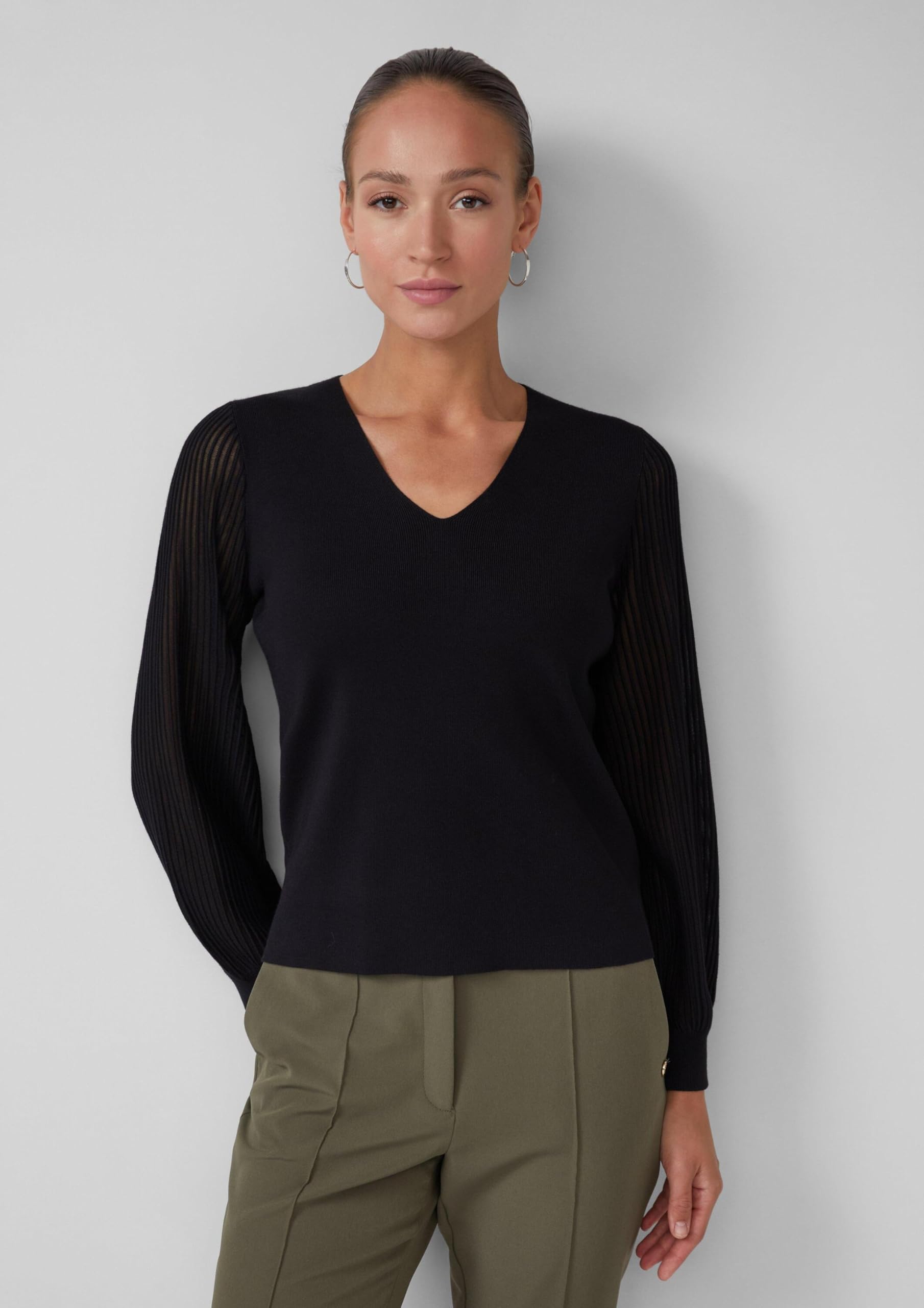 s.Oliver Feinstrickpullover V-Ausschnitt Größe 36