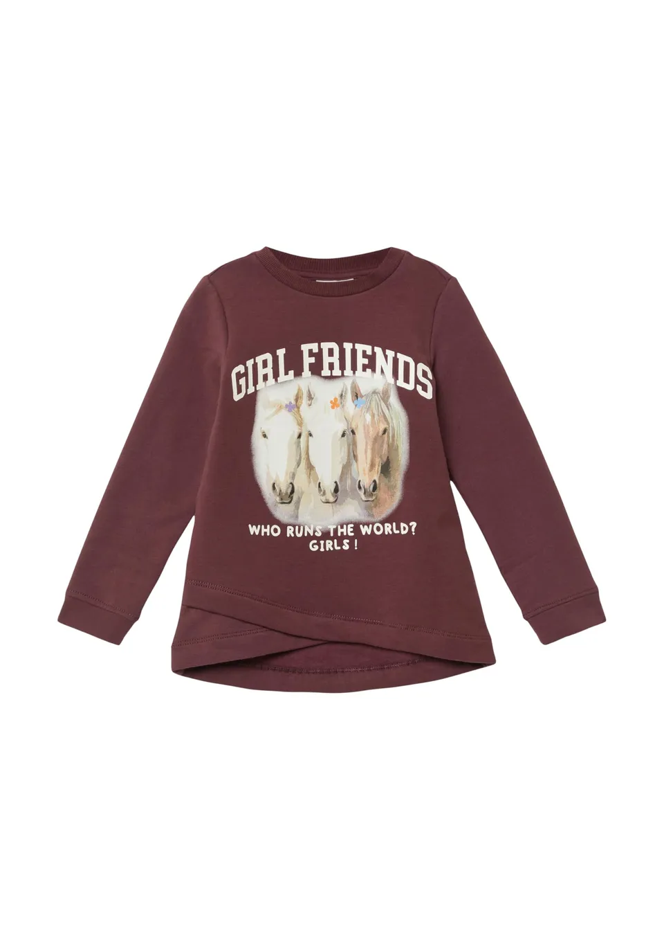 s.Oliver RED LABEL Sweatshirt Saum creme kuschelig 128-134