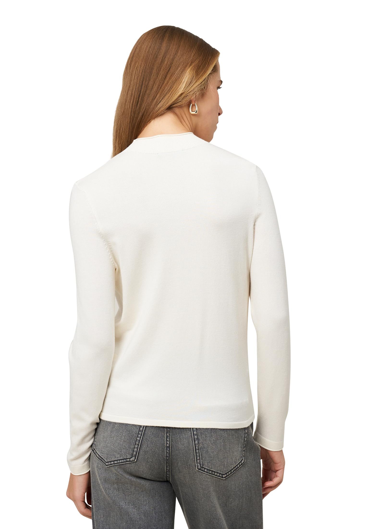 zero Feinstrickpullover hoher Kragen Eggnog Gr. 40